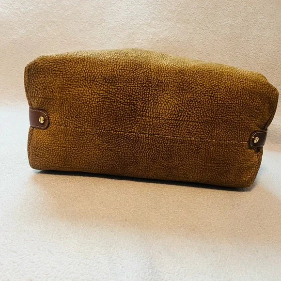 Borbonese Redwall Quail Suede Large Handbag - Picture 9 of 12